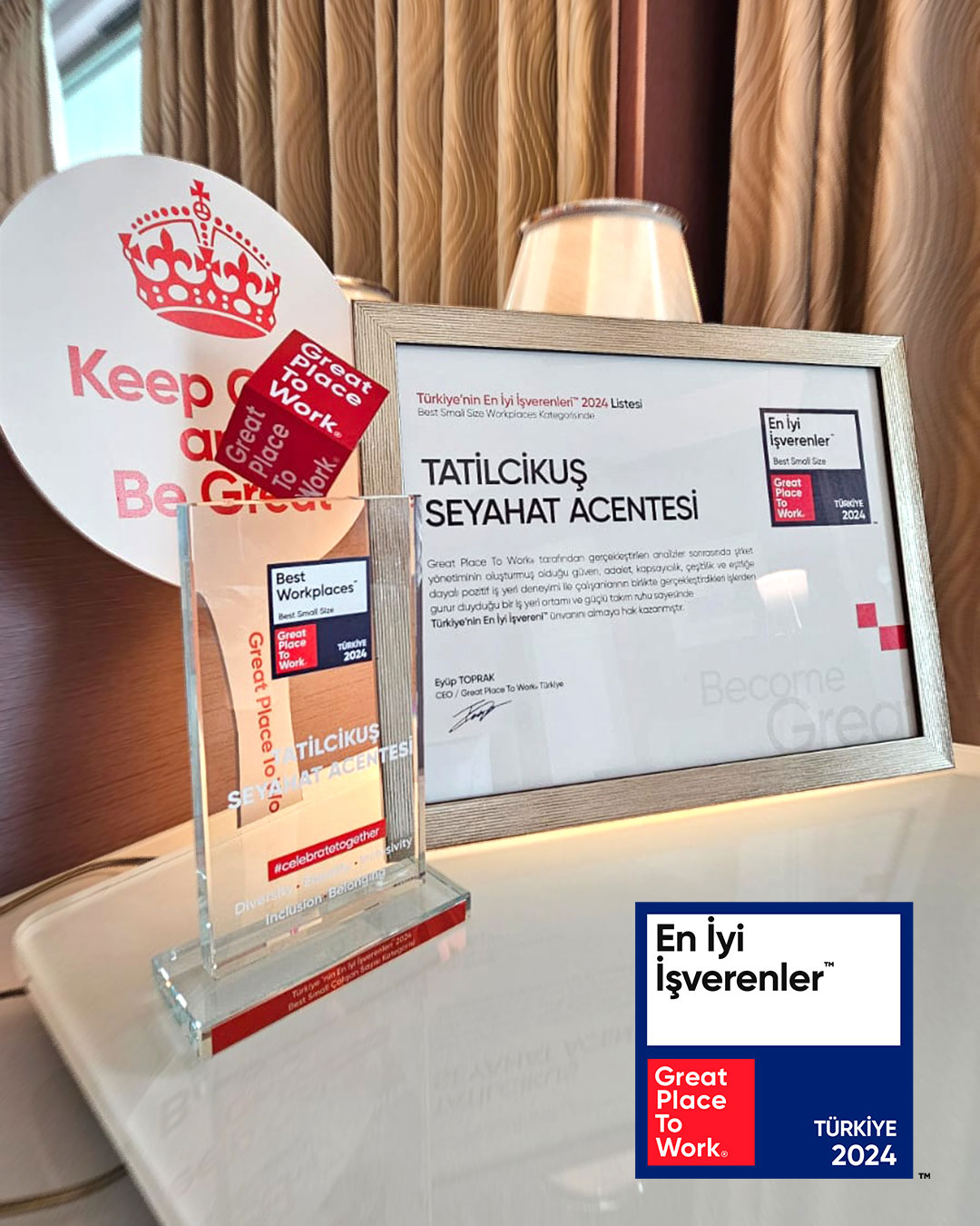 Tatilcikuş Great Place To Work Ödülü